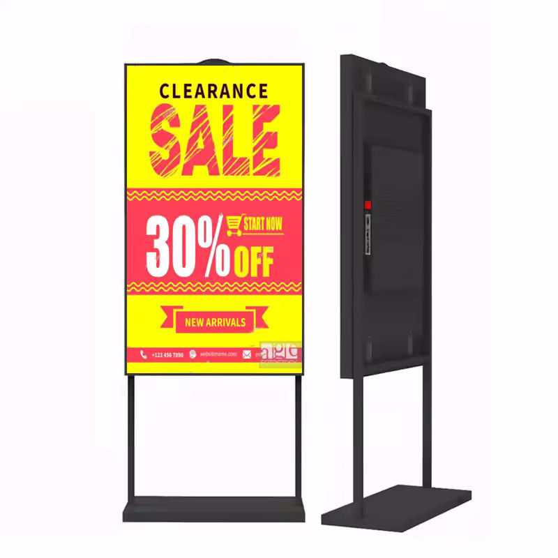 Màn hình quảng cáo cửa sổ 4K độ sáng 2000-3000 Nits với góc nhìn rộng 178° và kết nối WiFi