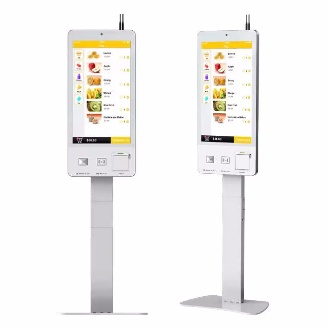 Hệ thống POS tự phục vụ màn hình cảm ứng với nhận dạng khuôn mặt, đèn LED và màn hình 21,5/24/27 inch