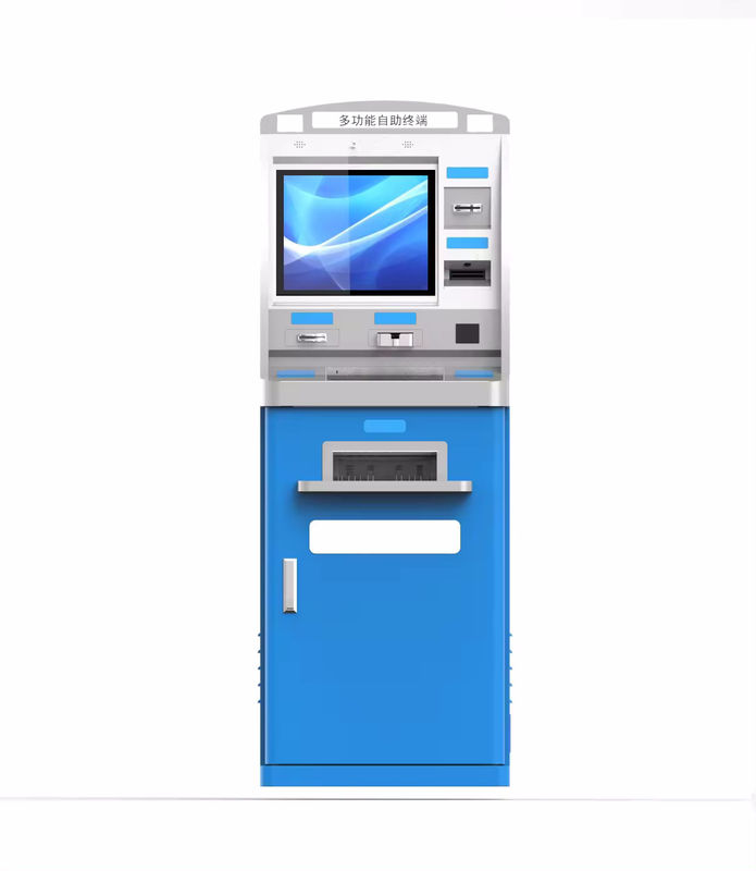 Đèn LED tùy chỉnh Kiosk tự kiểm tra với hệ thống phát hành thẻ rối loạn tích hợp và khả năng thẻ tín dụng