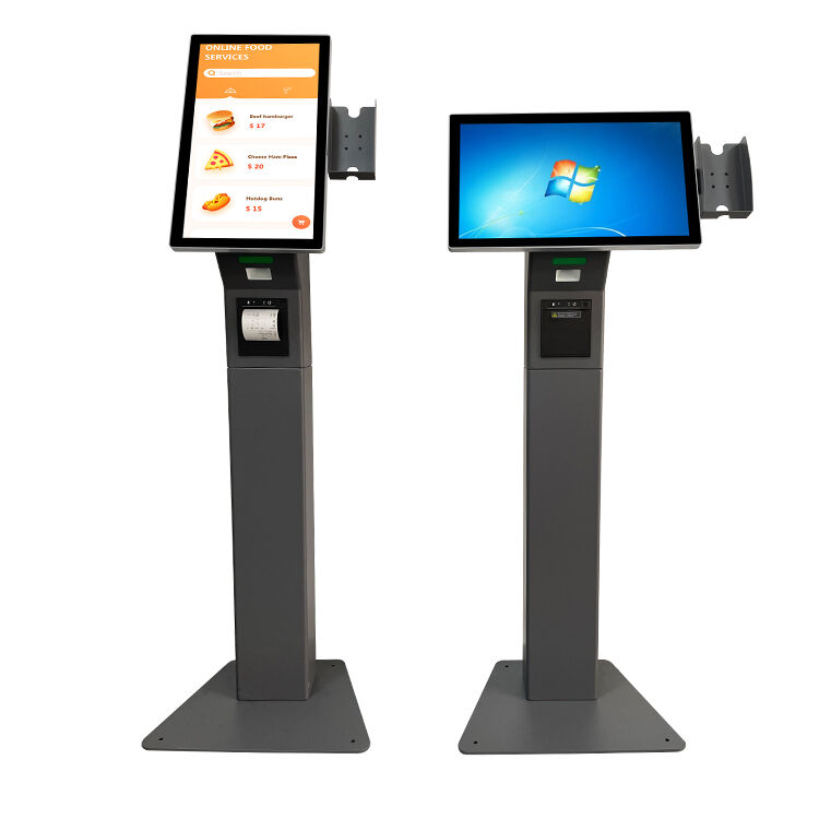 21.5 inch tự đặt hàng Kiosk với hỗ trợ đa ngôn ngữ và Metal Case Toughened Glass Panel