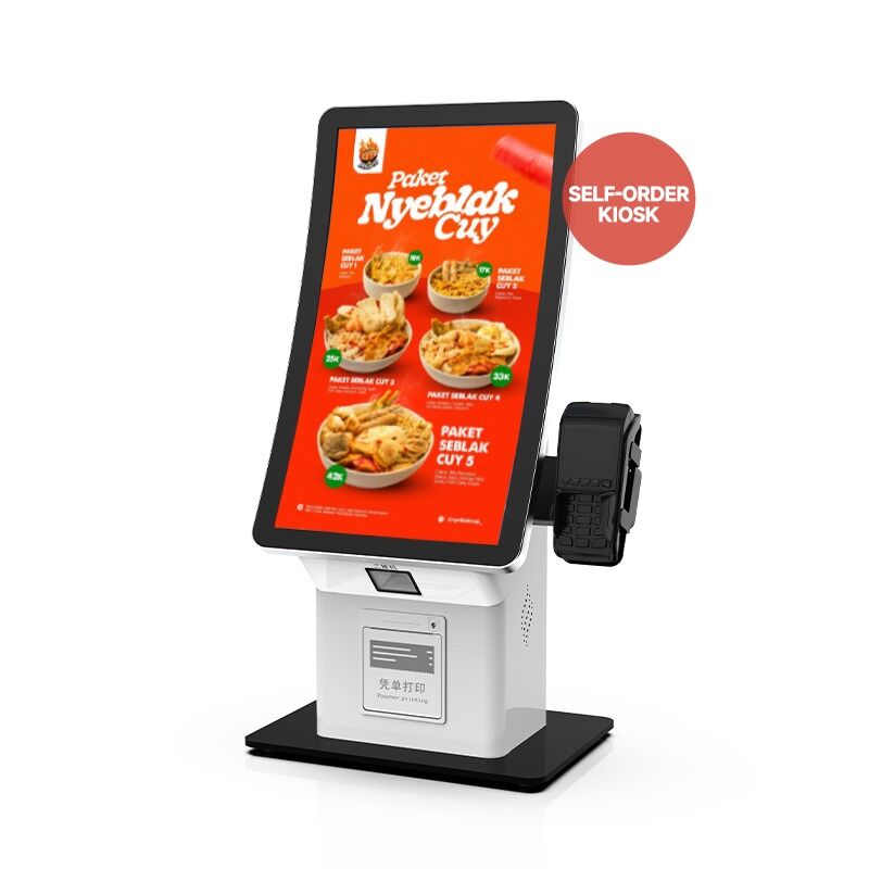 Kiosk tự kiểm tra với cảm ứng dung lượng 10 điểm, màn hình LCD độ phân giải 1920X1080 và CMS dựa trên đám mây để tự phục vụ tương tác