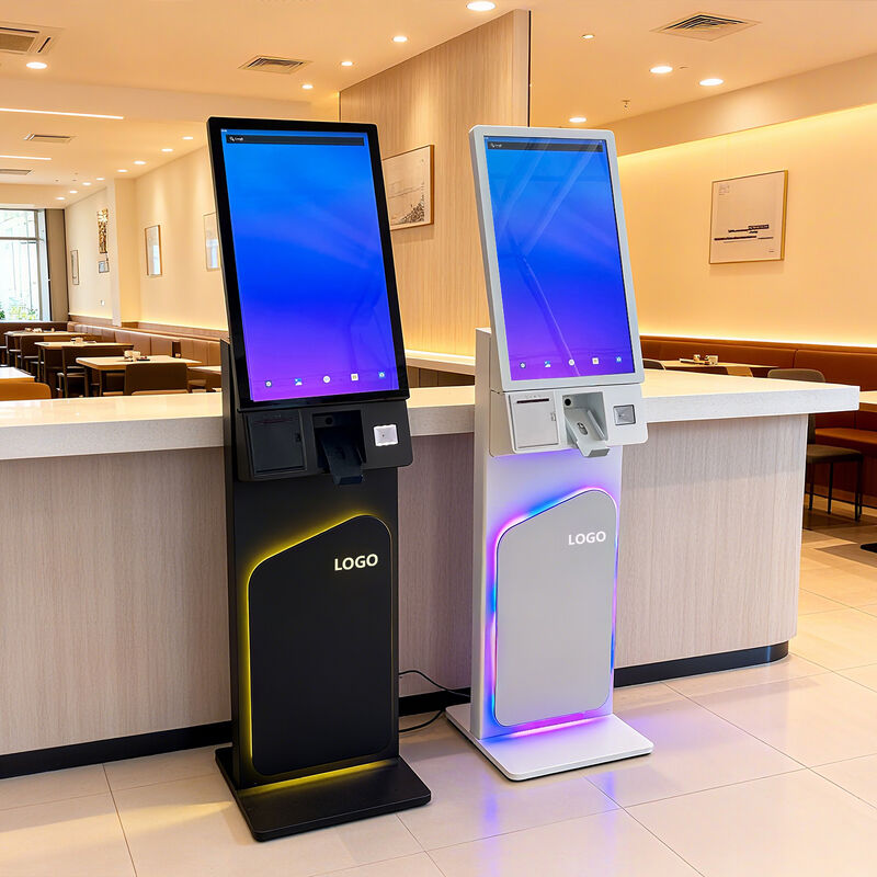 Kiosk Tự Phục Vụ Màn Hình Cảm Ứng Đứng Sàn 27/32 Inch Độ Phân Giải 1920X1080 Dùng Cho Tự Đặt Hàng và Sử Dụng Tương Tác