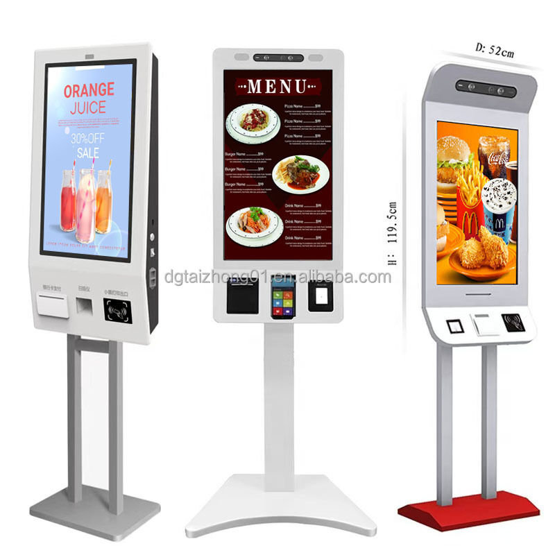 Kiosk màn hình cảm ứng đứng trên sàn với độ phân giải 2K / 4K và tuổi thọ 60.000 giờ cho các ứng dụng tự phục vụ